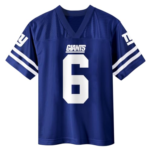 Youth New York Giants Jaxson Dart #6 Blue Home Jersey - Sizes 4-18, Official