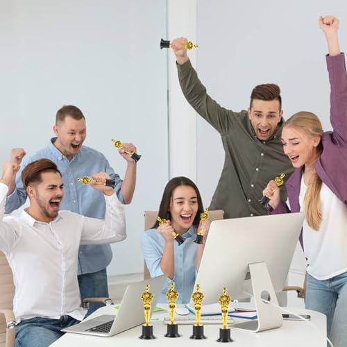 12 Pack Gold Award Trophy - 6 Inch Recognition Statues for School, Party, Game & Appreciation