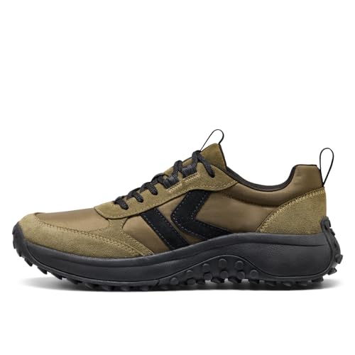 Men's Retro Style Durable Sneakers - Dark Olive Black, KS86