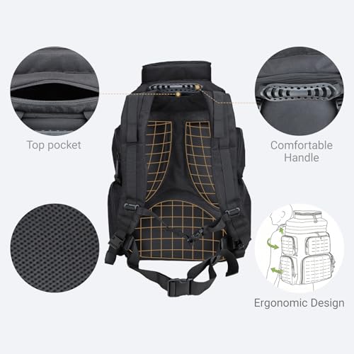 Modular Tactical Range Backpack with 5 Pistol Cases for Hunting & Shooting