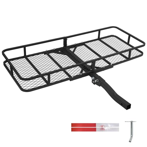 Leader Accessories 60x24x6 Inch Folding Hitch Cargo Carrier for 2-Inch Receiver