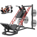 Dripex Leg Press Hack Squat Machine Combo - Classic Red, 2-in-1 Home Gym Equipment