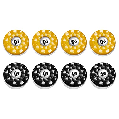 2-1/4 Inch Shuffleboard Pucks Set of 8 - Orange & Black Heavy Steel