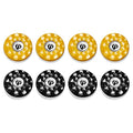 2-1/4 Inch Shuffleboard Pucks Set of 8 - Orange & Black Heavy Steel