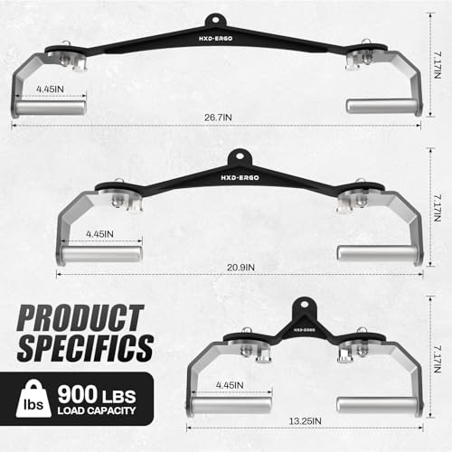 360° Rotating Lat Pulldown Bar Set with 3 Grip Options for Full Body Workout