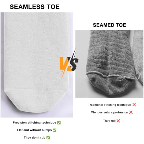 3 Pairs Non-Slip Grip Pilates Socks for Women - Long Slouchy Yoga & Workout Socks, White/Black/Light Grey, One Size