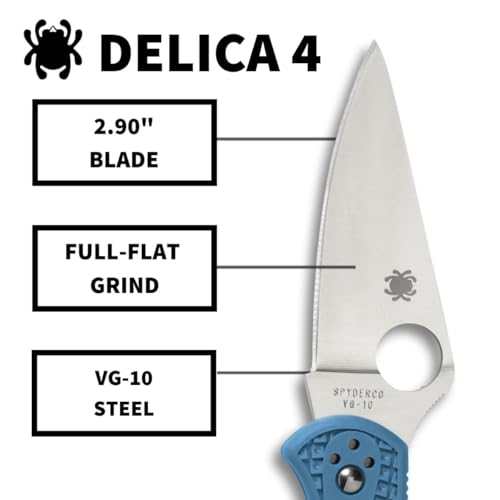 Spyderco Delica 4 Lightweight Folding Pocket Knife VG-10 Blade