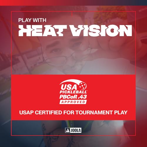 JOOLA Agassi Heat Vision 16mm Pickleball Paddle - Ignite Blaze Red & Agassi Variation