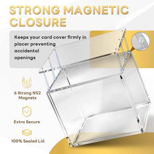 Elite Trainer Box Acrylic Case 4 Pack 8mm+5mm Magnetic UV Protection Organizer