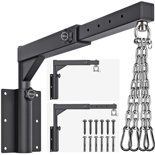 Heavy Duty Wall Mount Punching Bag Hanger with 4 Chains - Supports 800 lbs