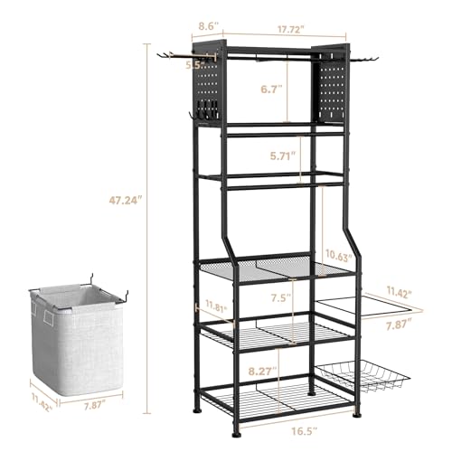 Dumbbell Rack for Home Gym Storage - Black - Multi-Function Weight Organizer