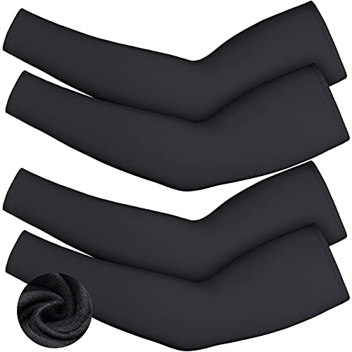 Skylety 4 Pack X-Large Black Thermal Compression Arm Warmers