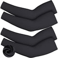 Skylety 4 Pack X-Large Black Thermal Compression Arm Warmers