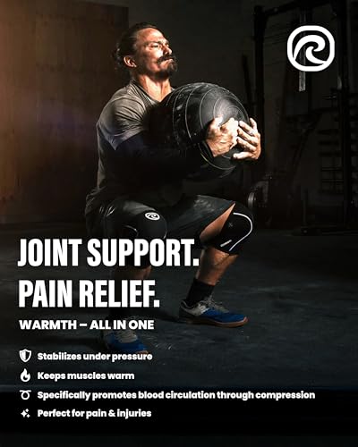 Rehband 5mm Knee Sleeves for Powerlifting & Cross-Training, Medium, Carbon/Black – 1 Pair