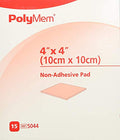 PolyMem Cloth Wound Dressings - Non-Adhesive 4x4 Inch Box of 15