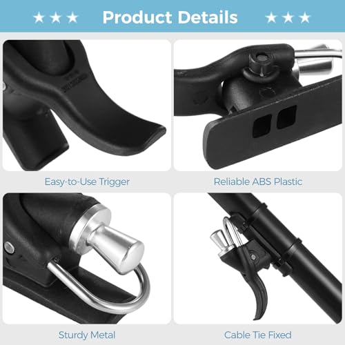 2pcs Surf Fishing Trigger Casting Aid - Black - Marine Rod Trigger Clamps
