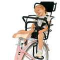 UNIKOO Black Kids Bike Seat with Headrest, Heavy Duty Child Bicycle Carrier for Ages 1-8