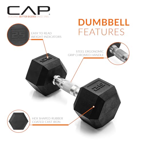 CAP Chrome Handle 300 lb Dumbbell Set with Black Rack - Space-Saving Home Gym Equipment