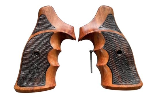 2 Tone Wood Gun Grip Set for Taurus Tracker & Models 17, 627, 692 - Paduak & Afzelia