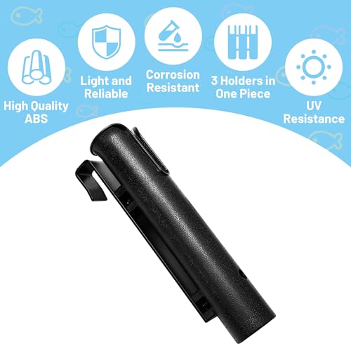 Omoojee Black Wall-Mounted Fishing Rod Holder for YETI & RTIC Coolers