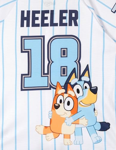 Bluey Kids' Athletic Baseball Jersey with Team Bluey & Bingo Design