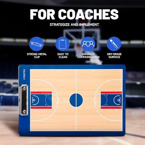 Waterproof Double-Sided Basketball Clipboard Whiteboard - Erasable Tactics Board