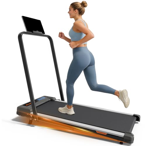 Elseluck Walking Pad Treadmill with Incline, Handle Bars & Remote Control