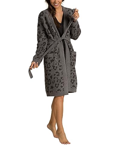 Women's CozyChic Robe - Barefoot in the Wild Style, Medium, Graphite