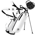 White 7-Way Golf Stand Bag for Men & Women - Lightweight & Durable, Upgraded Base