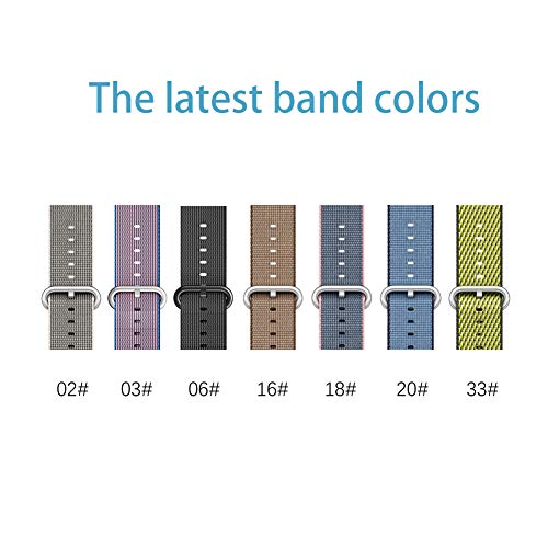 C2D JOY Classic Nylon Weave Band Compatible with Garmin vivoactive 4S Venu 2S/3S Watch Bands Replacement Accessory for Women Strap Quick Release 18mm -(Large) Pink