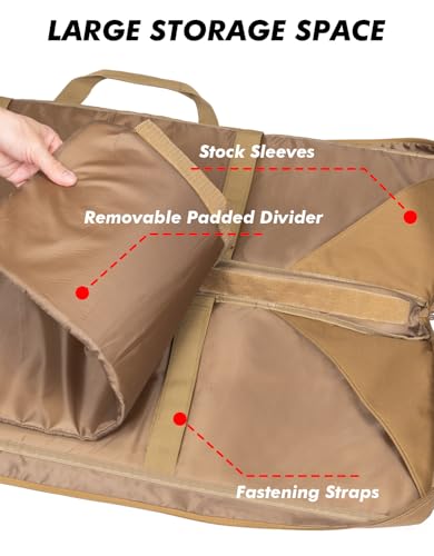 42-Inch Double Rifle Case with MOLLE System - Flat Dark Earth Variation