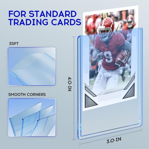 2000 Card Sleeves Hard & Soft, 3x4 Trading Card Holders Set - MILTNK (1000 Hard + 1000 Soft)
