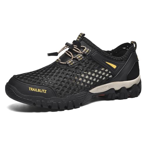 Water Shoes for Men Hiking Fishing Beach Wading - 10.5 Black