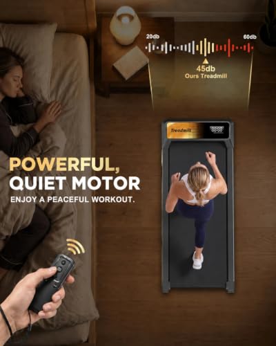 XVCAS Black & Gold Incline Walking Treadmill Pad with 2.5HP Quiet Motor for Home & Office