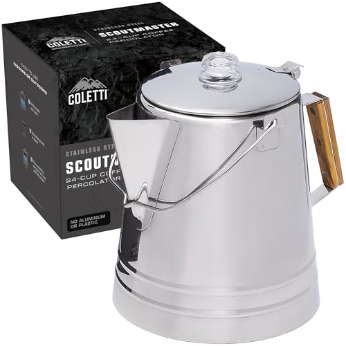 COLETTI Stainless Steel 24-Cup Camping Percolator Coffee Maker