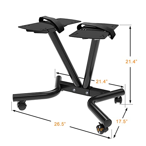 ATIVAFIT Adjustable Dumbbell Stand with Black Finish - Space-Saving Home Gym Rack