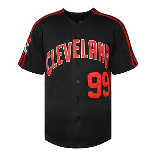 Men's Baseball Jersey 99 Ricky Vaughn 90s Sports Fan T-Shirt Medium Navy