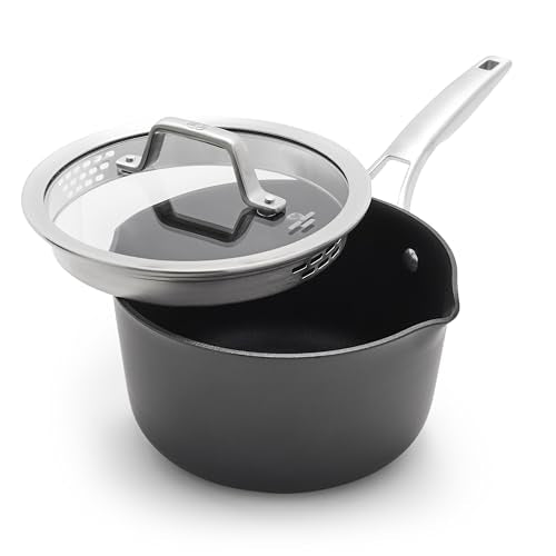 Calphalon Premier Hard-Anodized Nonstick Sauce Pan with Lid 3.5 Quart