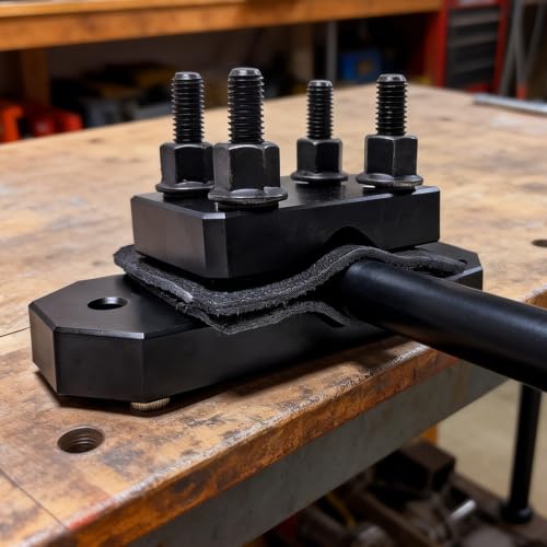 Black Heavy Duty Barrel Vise Clamp for 0.67-1.375 Inch Barrels - Surface Protection