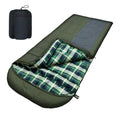 32F Olive Waterproof Sleeping Bag for Adults - 3-4 Season, Right Zip, Machine Washable, Compression Sack