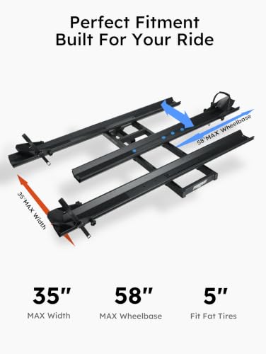 200 lbs Heavy-Duty Hitch Mount Trike Rack with 3 Ramps for Electric Tricycles