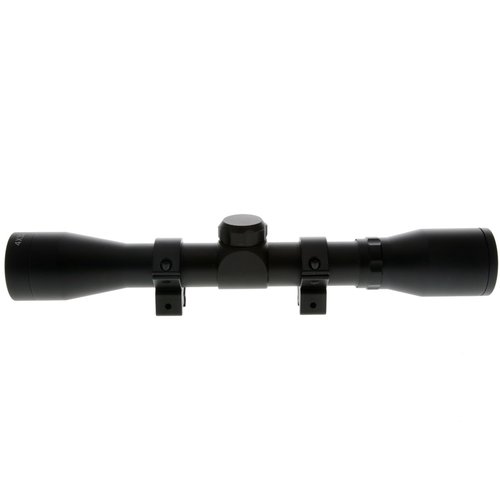 TRUGLO BUCKLINE Tactical Hunting Shooting Durable Waterproof Fogproof 1" Aluminum Tube Riflescope with 3/8" Rimfire Dovetail Mount Rings & Elastic Lens Covers Included, 4 x 32mm, Duplex Reticle