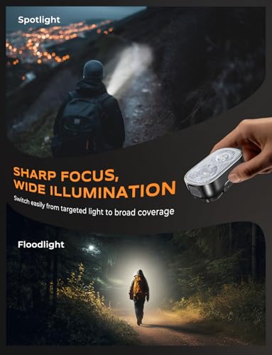 Mini Clip-On Rechargeable Flashlight 500LM 10 Modes Waterproof for Running, Emergency & Outdoor - Variation 1
