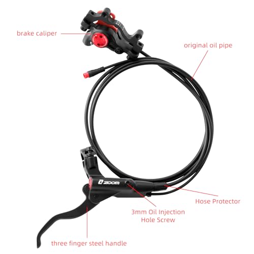 Exceedhub Z00M HB875E Hydraulic Disc Brake Set for eBike with 2x160mm Rotors, Pre-Bled, Power-Off System