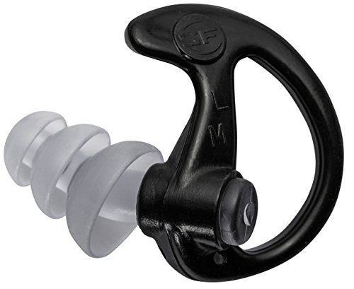 SureFire EP5 Sonic Earplugs Max Full-Block Reusable Ear Protection - Black 1 Pack