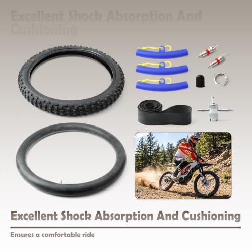 VAINELY 70/100-19 Tire & Inner Tube Set Off-Road Compatible with Surron Light Bee X