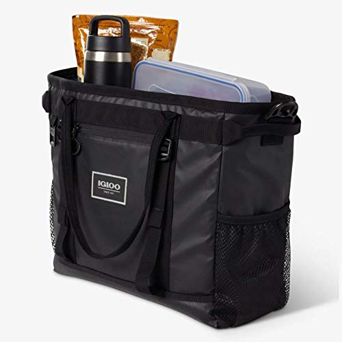 Igloo Soft Sided Cooler Tote Bag - Pursuit Series Black 30-Can