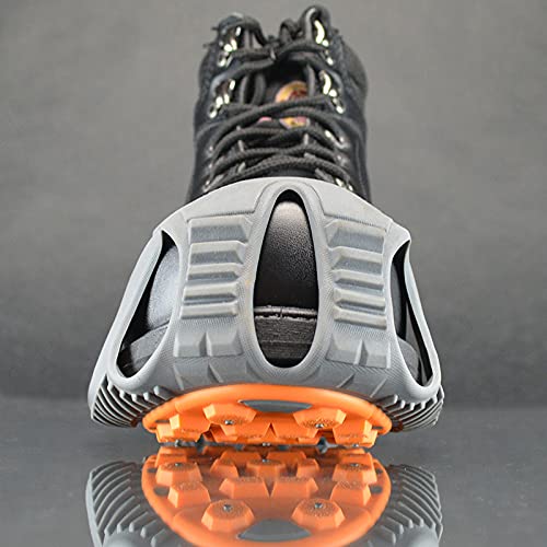 Winter Walking Low-Pro Ice Cleat, Heavy-Duty Industrial Grade Traction Aid for Walking on Snow and Ice, Size Large (1 Pair)