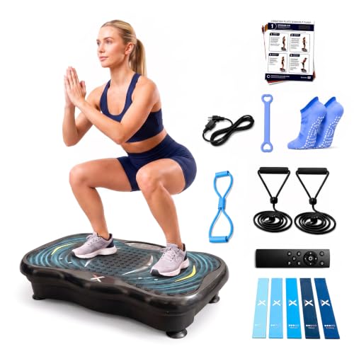 XSMITE Vibration Plate Exercise Machine for Full-Body Workout & Lymphatic Drainage
