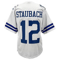 Roger Staubach Dallas White Unisex Jersey XX-Large Custom Sewn